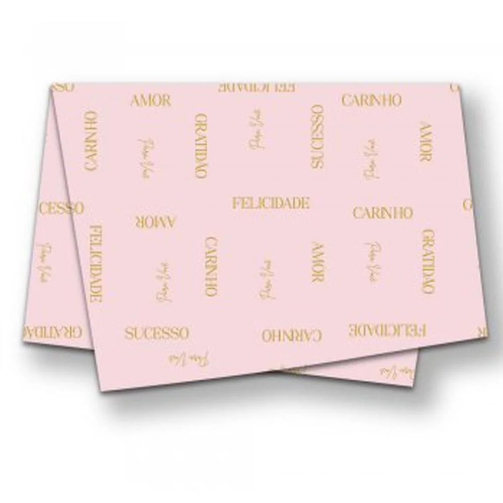 Papel Seda Decorado 50X70Cm Essencia Rosa Quartz Xingo Embalagens (Pct.c/50) - imagem 3