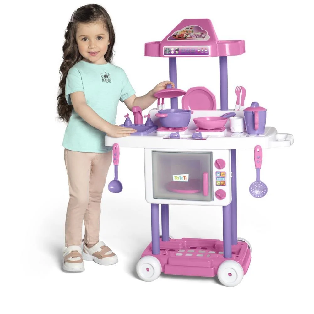 Brincando De Casinha Riva Chef Completa Rosa Tateti - imagem 2