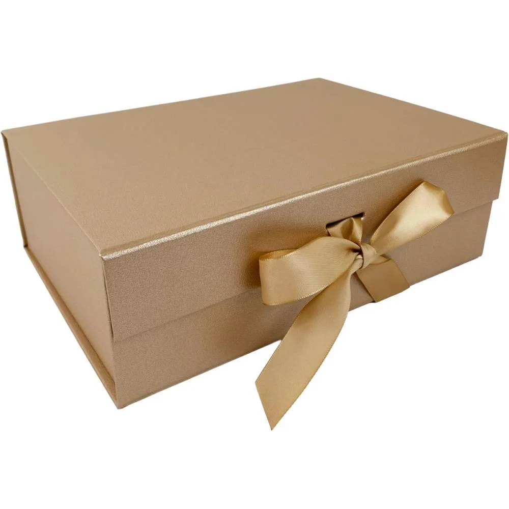 Caixa Para Presente Com Tampa Rigida Dobr. Ouro 33X25X12Cm Art Lille (Unidade) - imagem 2