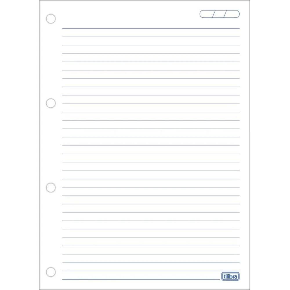 Bloco Para Fichario Universit. Academie Branco 200F 203X280Mm Tilibra (Cx.c/12) - imagem 4