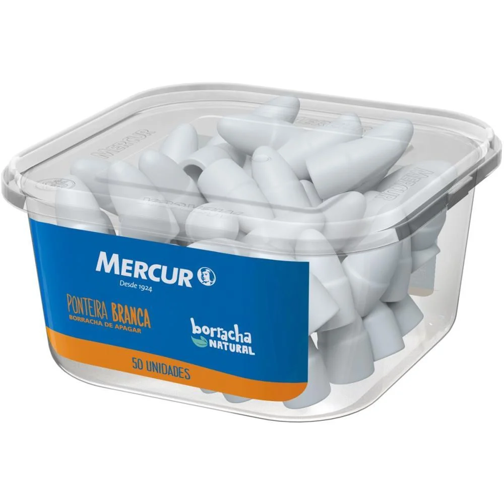 Borracha Ponteira Branca P/Lapis Mercur C/ 50 Unidades - imagem 2