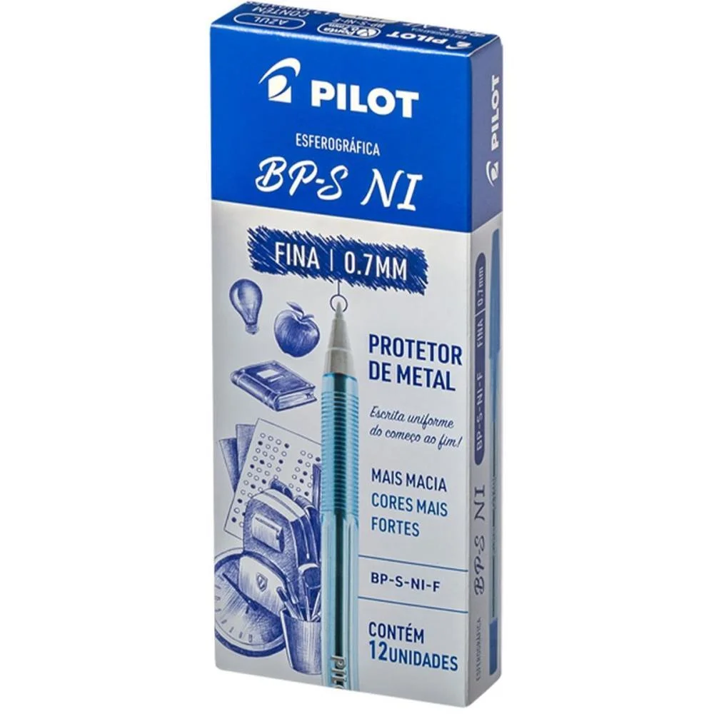 Caneta Esferografica Bp-S 0.7Mm Azul Pilot (Cx.c/12) - imagem 3