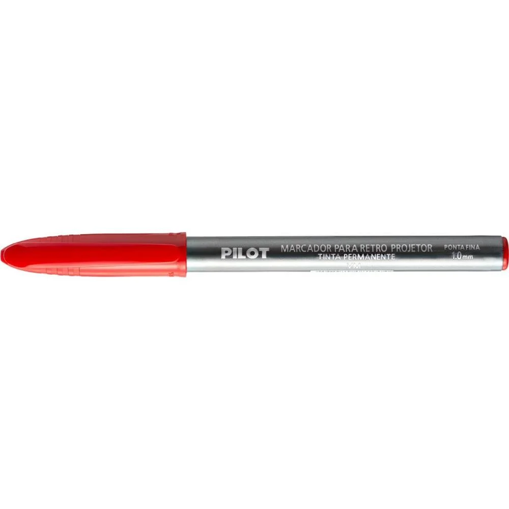 Caneta Retroprojetor 1.0Mm Marcador Vermelho Pilot (Cx.c/12) - imagem 3
