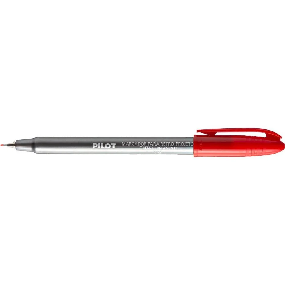 Caneta Retroprojetor 1.0Mm Marcador Vermelho Pilot (Cx.c/12) - imagem 4