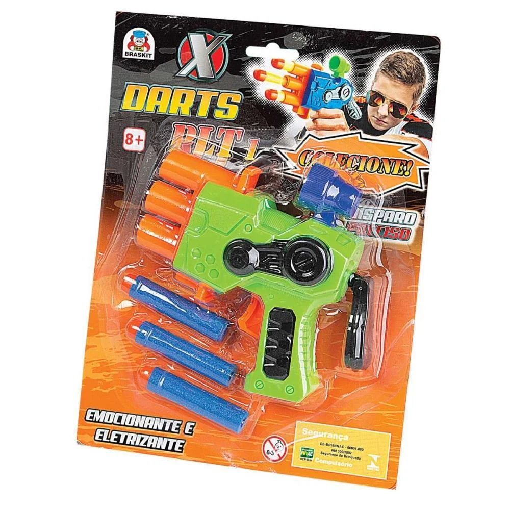 Lancador X Darts Plt 1 C/3 Dardos Braskit (Unidade) - imagem 2