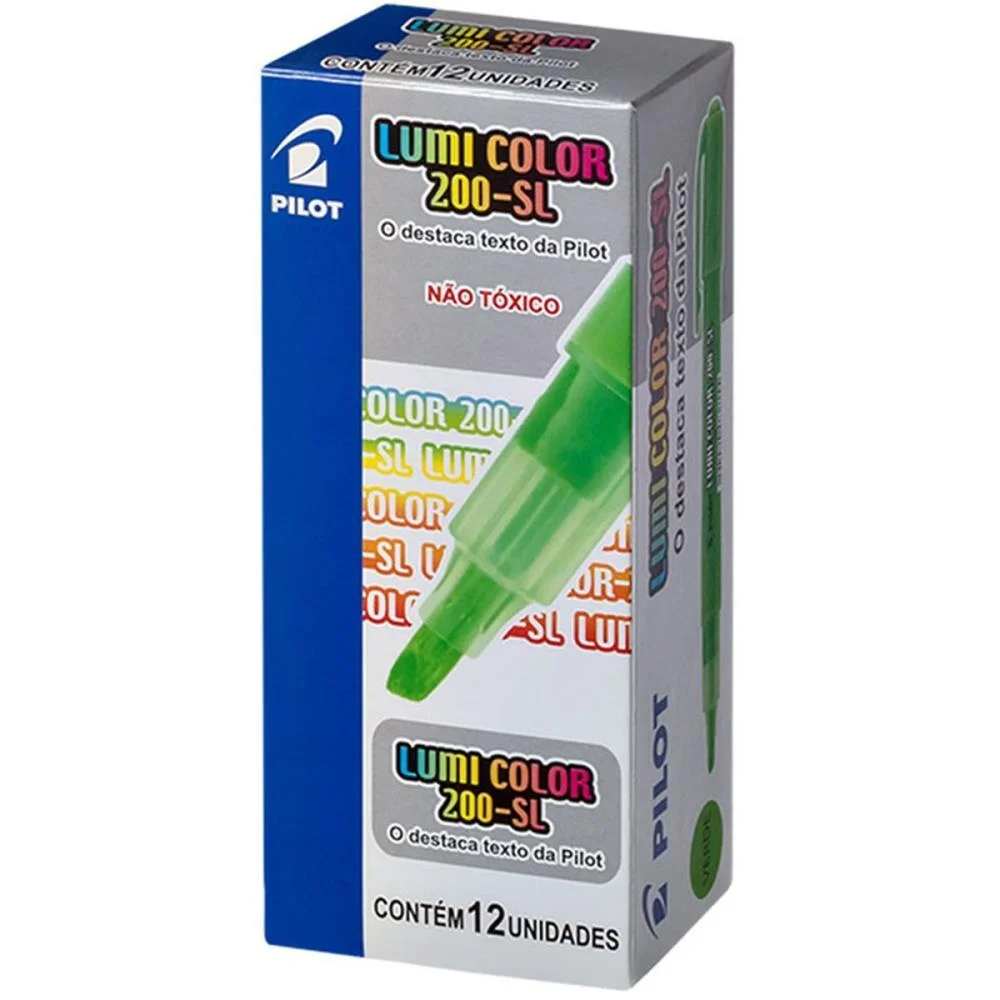 Caneta Marca Texto Lumicolor 200-Sl Verde Pilot (Cx.c/12) - imagem 4