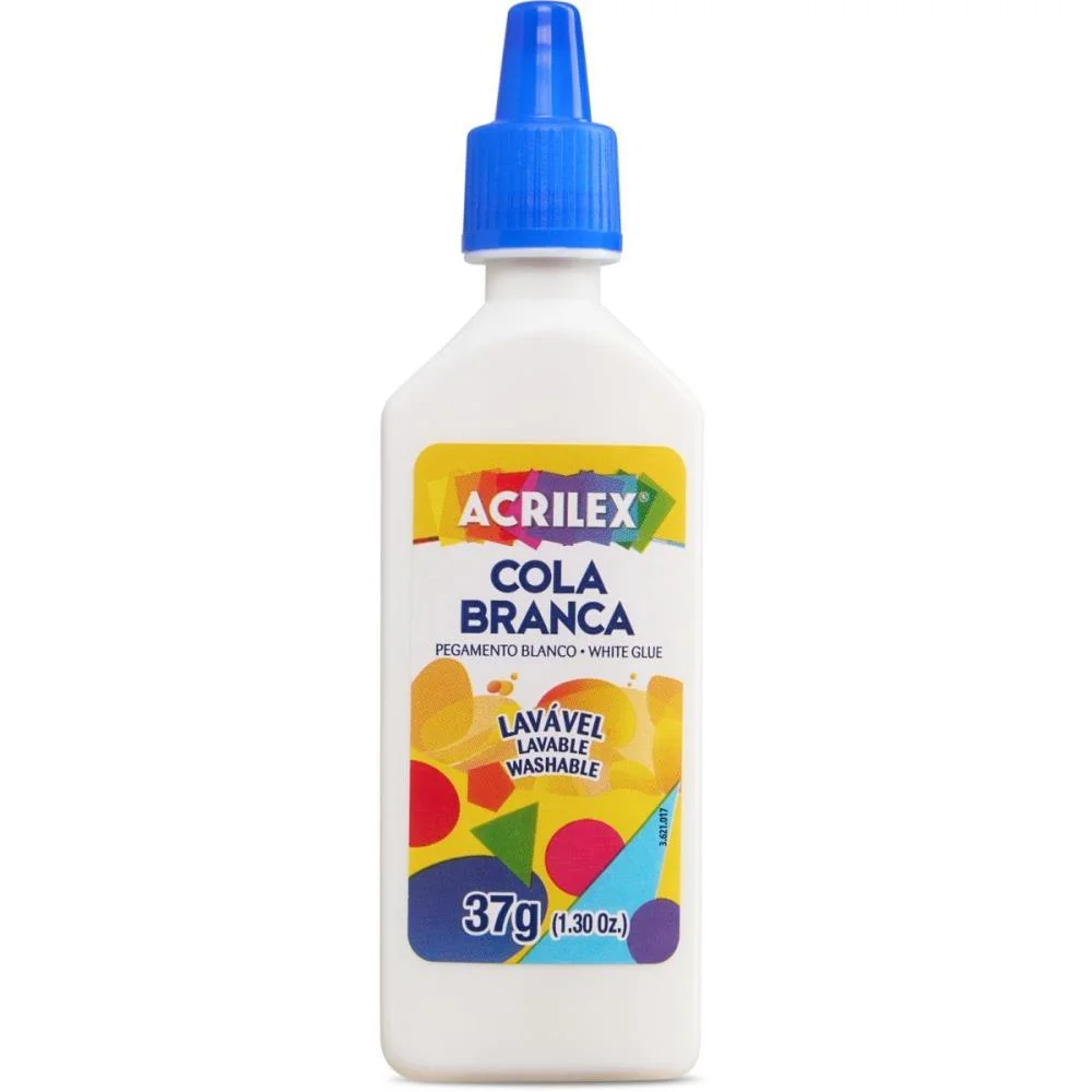 Cola Escolar Branca 37G Acrilex (Pct.c/12) - imagem 3