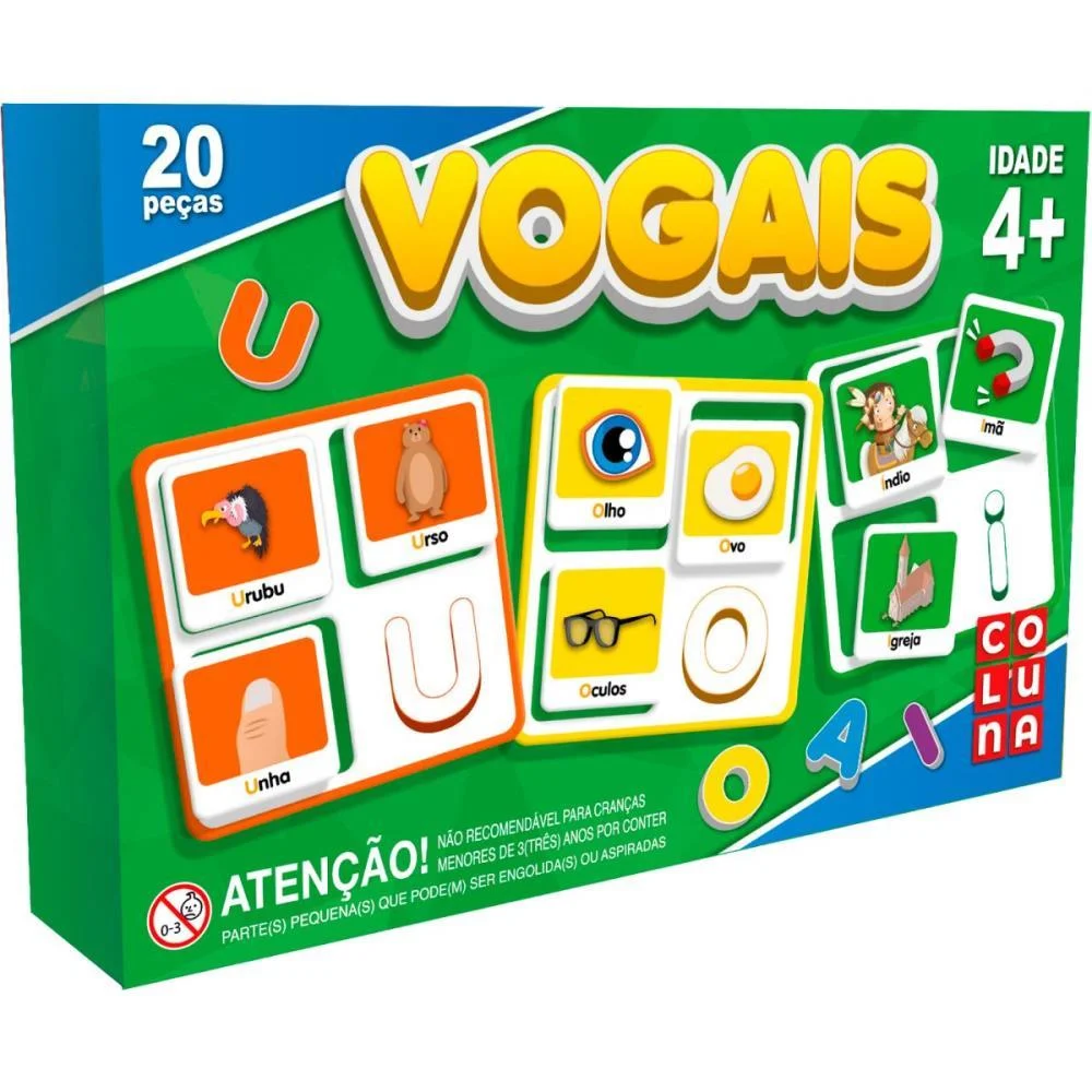 Brinquedo Pedagogico Vogais 20 Pecas Coluna (Unidade) - imagem 4