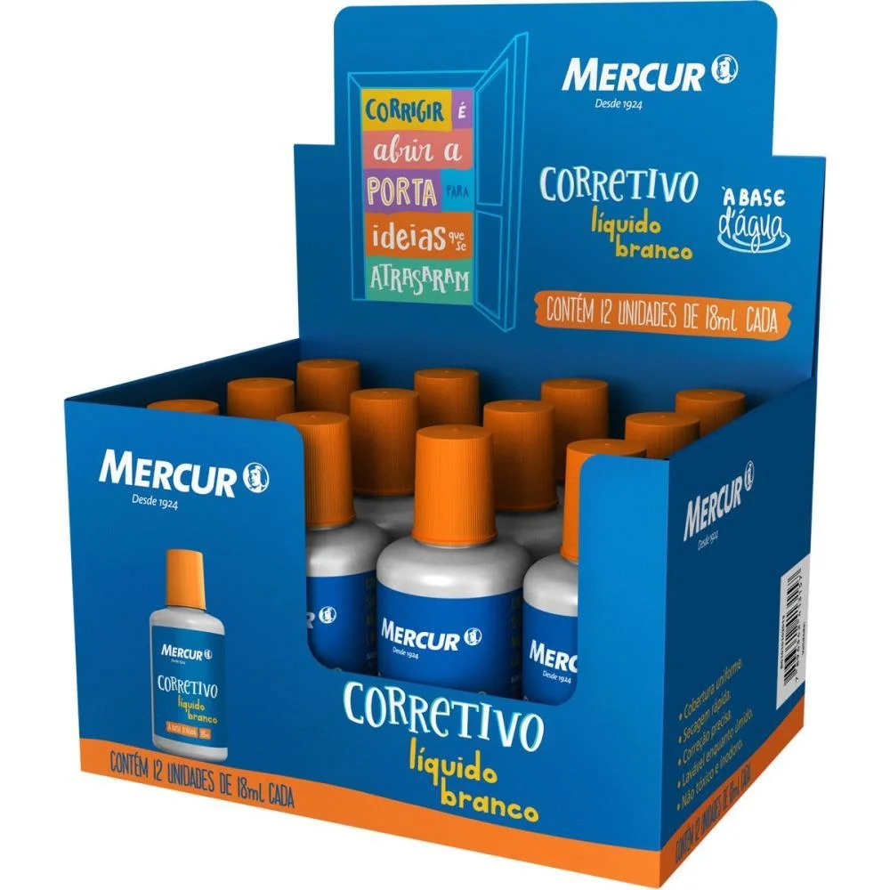 Corretivo 18Ml Branco Mercur (Cx.c/12) - imagem 2