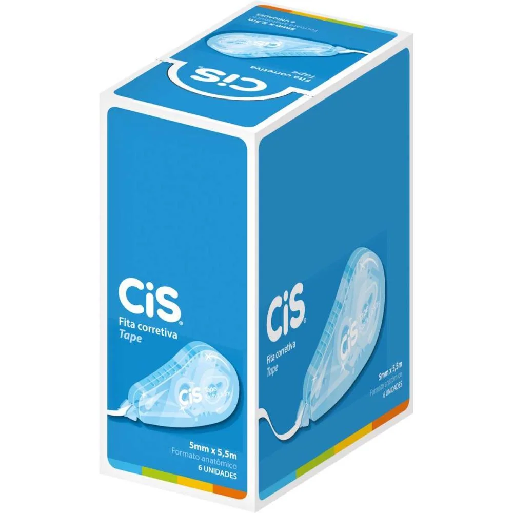 Corretivo Em Fita Cis Tape 5,5M Sertic (Cx.c/06) - imagem 4