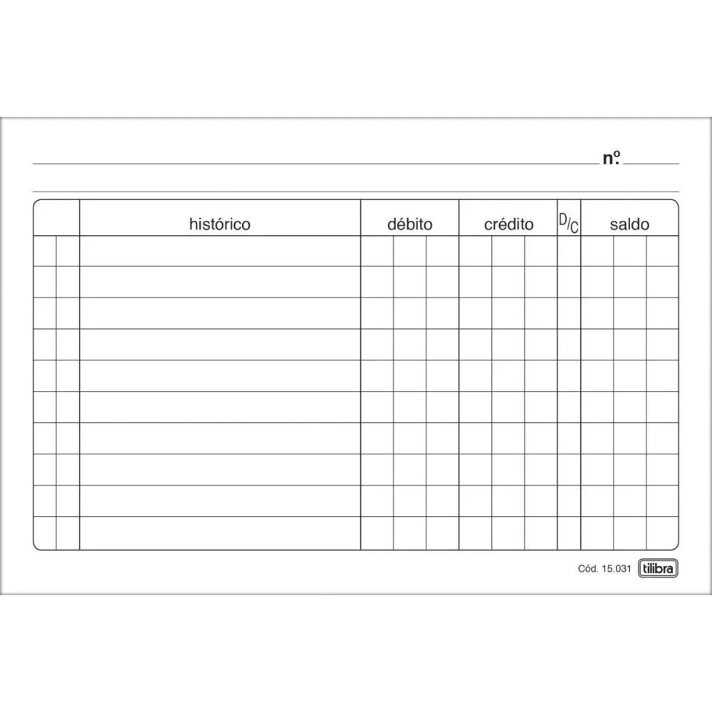 Ficha Conta Corrente 4X6 N.2 Tilibra (Pct/100) - imagem 2