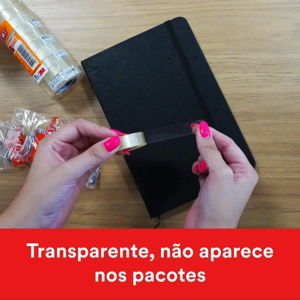 Fita Adesiva Durex Transparente 12Mmx40M. 3M (Pct.c/06) - imagem 5