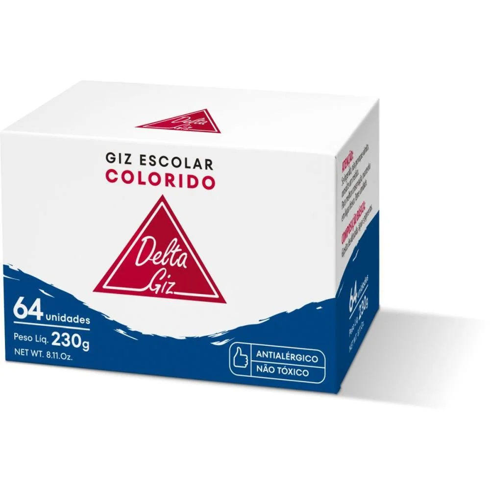 Giz Escolar Color 40Caixasx64Palitos Delta (Caixa) - imagem 2