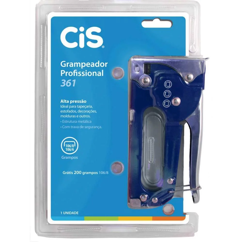 Grampeador Tapeceiro Cis-361 P/Grampos 4Mm A 8Mm Sertic (Unidade) - imagem 4