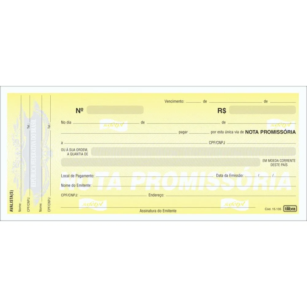 Impresso Talao Nota Promissoria 50Fls. Tilibra (Pct.c/20) - imagem 2