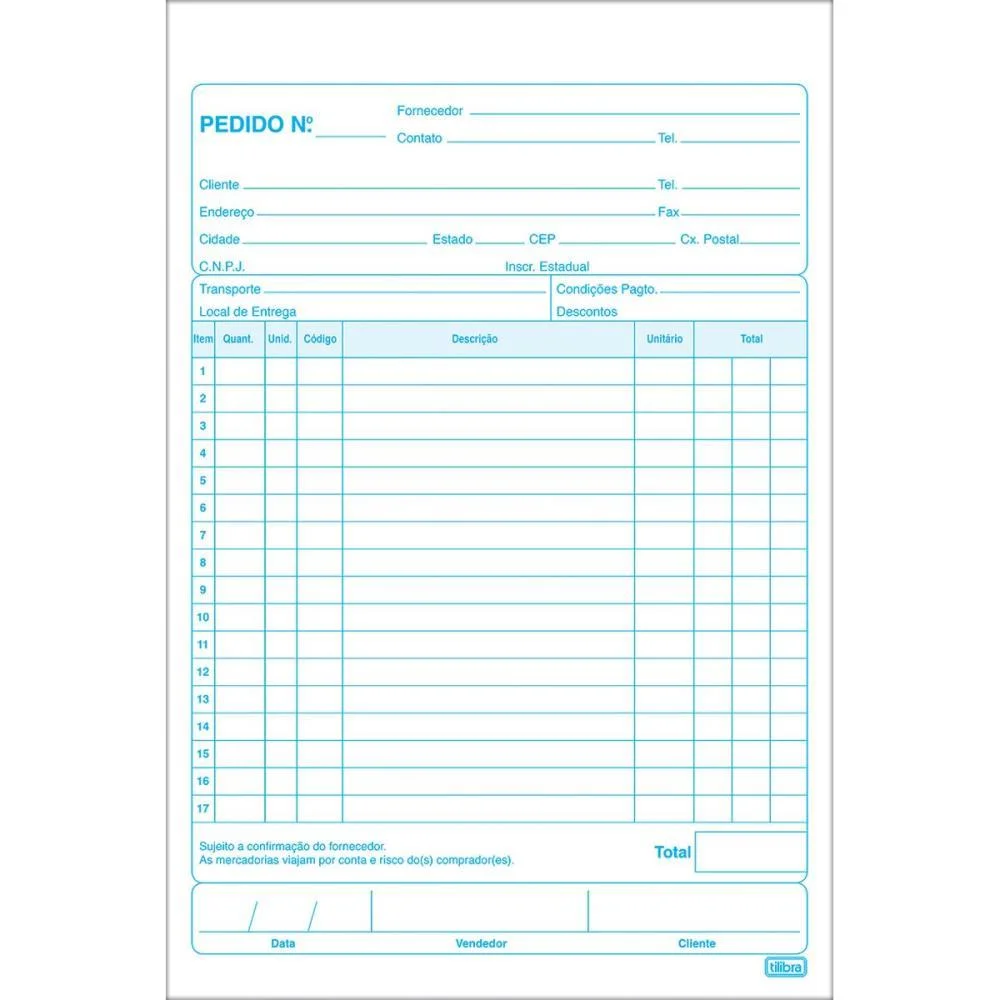 Impresso Talao De Pedido 1/18 2 Vias 40Folhas 139X206Mm Tilibra (Pct.c/20) - imagem 3