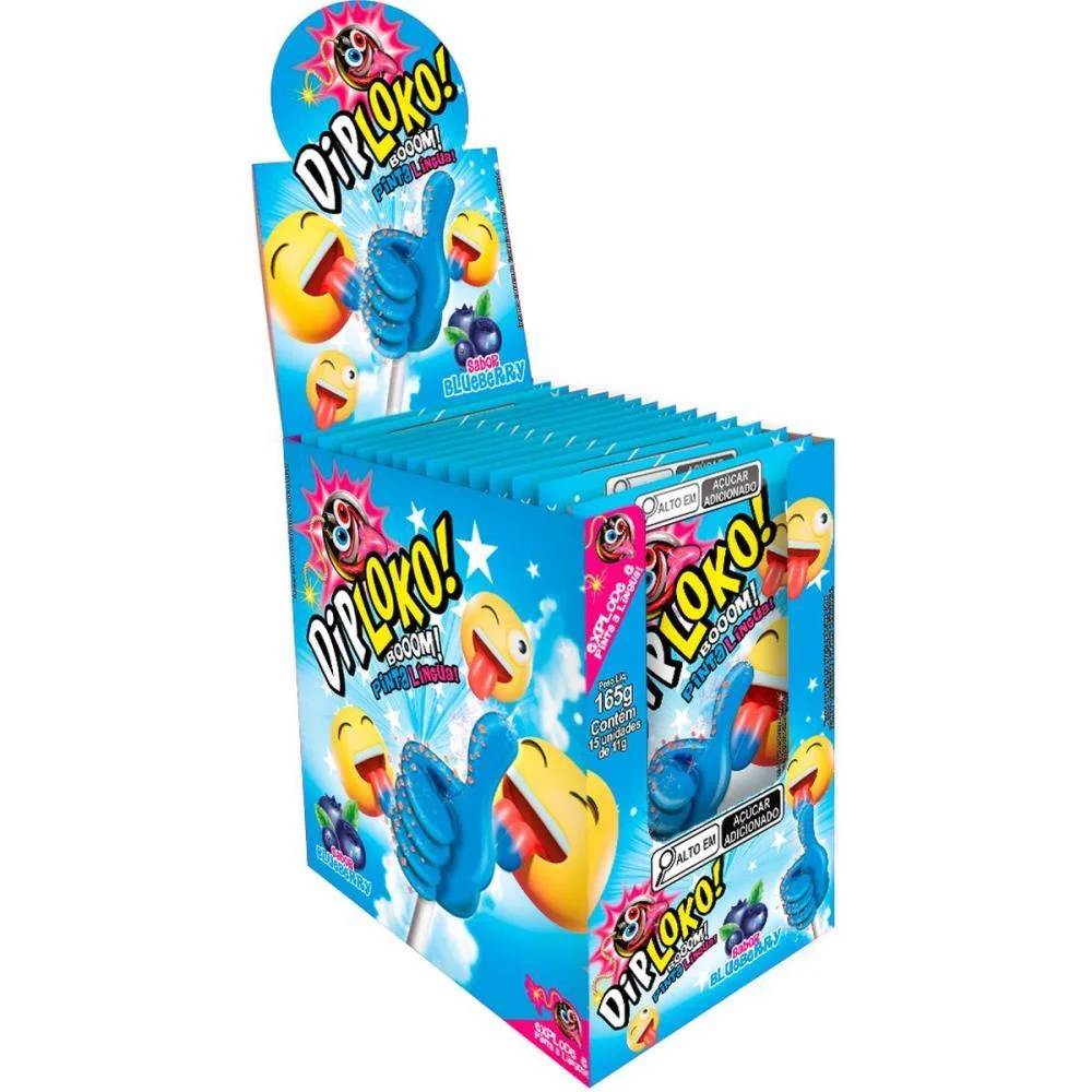 Doce Dip Loko Joia Pinta Lingua Danilla Foods C/ 15 Unidades - imagem 2