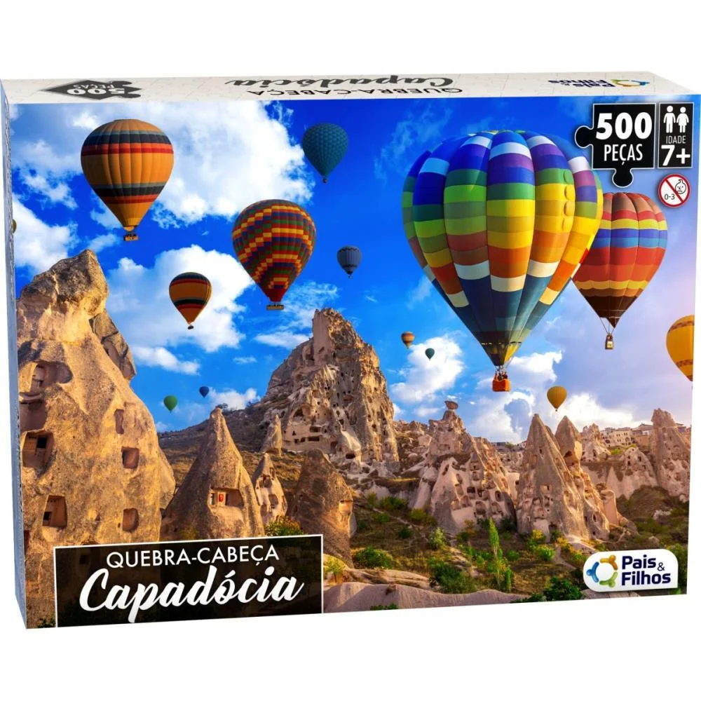 Quebra-Cabeca Cartonado Capadocia Premium 500Pcs Pais E Filhos (Unidade) - imagem 4