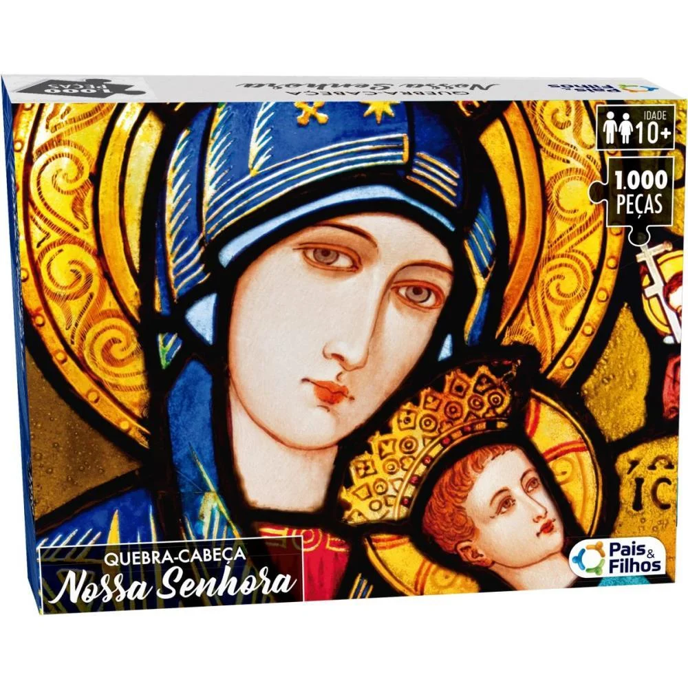 Quebra-Cabeca Cartonado Nossa Senhora Premium 1000Pcs Pais E Filhos (Unidade) - imagem 4