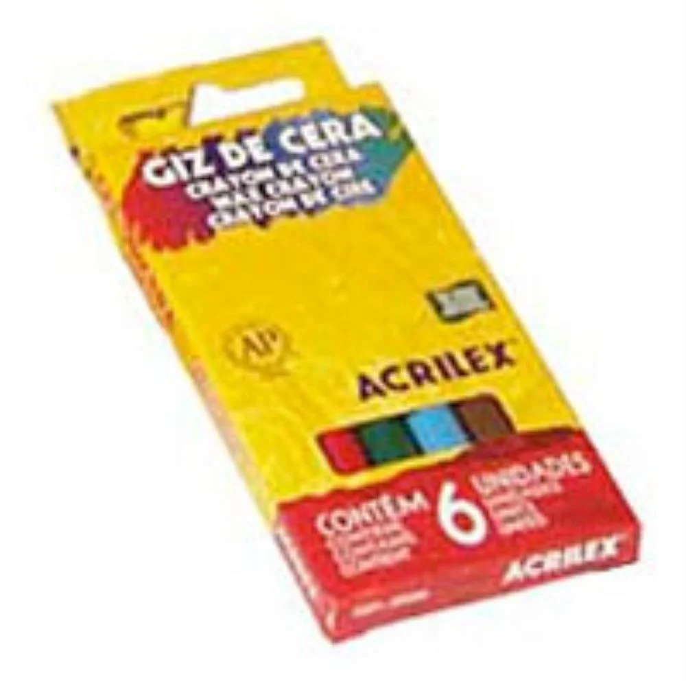 Giz De Cera Fino 06 Cores 24G Acrilex (Cx.c/12) - imagem 2