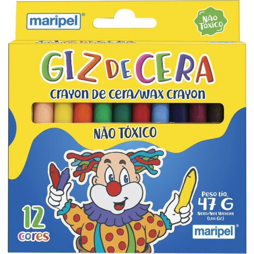 Giz De Cera Fino 12 Cores Maripel (Pct.c/12) - imagem 2