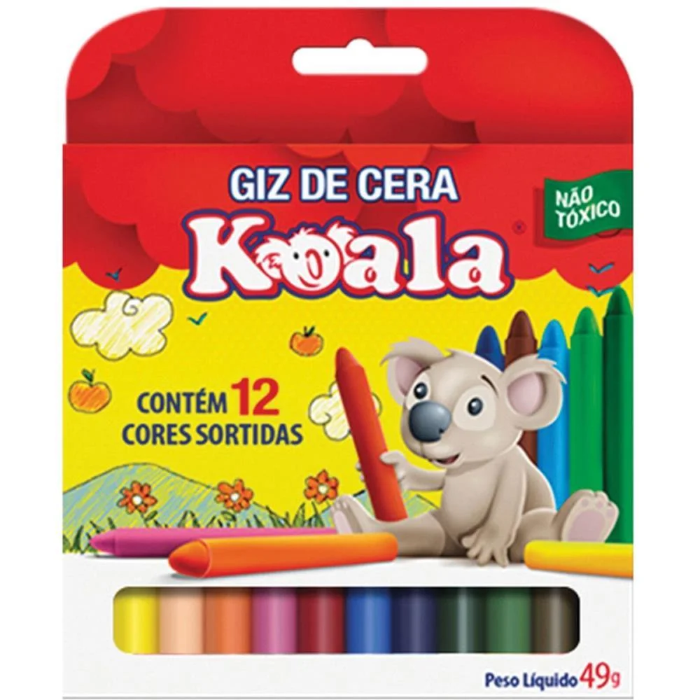 Giz De Cera Fino 12 Cores Koala Delta (Pct.c/12) - imagem 3