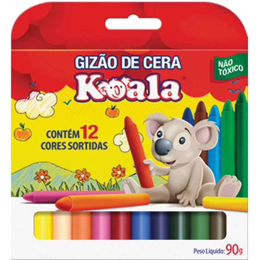 Giz De Cera Jumbo 12 Cores Koala Delta (Pct.c/12) - imagem 2