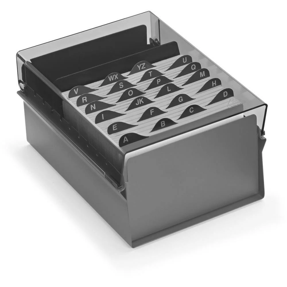 Fichario De Mesa C/ Base De Aco 4X6 Fume Acrimet (Unidade) - imagem 3