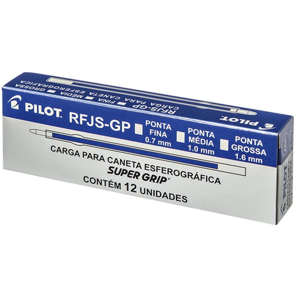 Carga Caneta Esferografica Rfjs-Gp 1,0Mm Azul Pilot (Cx.c/12) - imagem 2