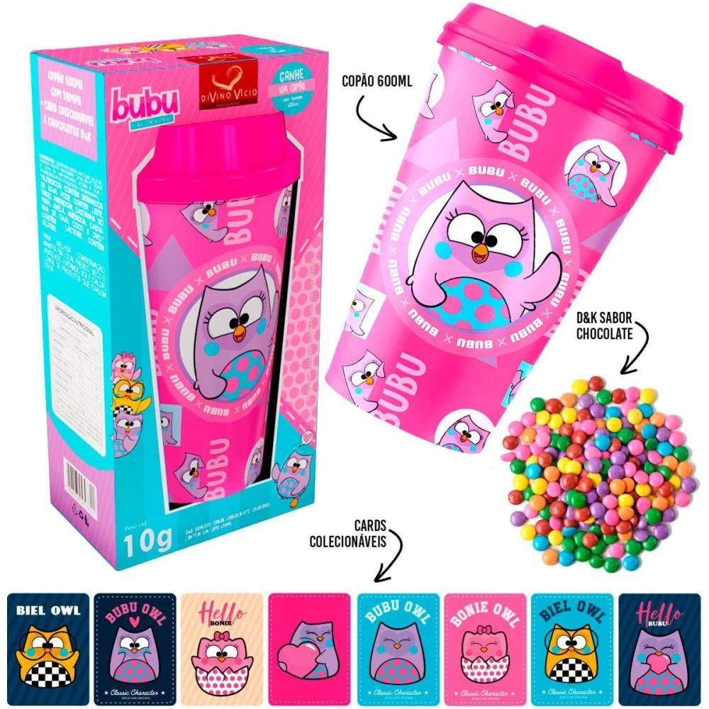 Doce Copao Bubu C/Surpresa 600Ml Divino Kids (Unidade) - imagem 7