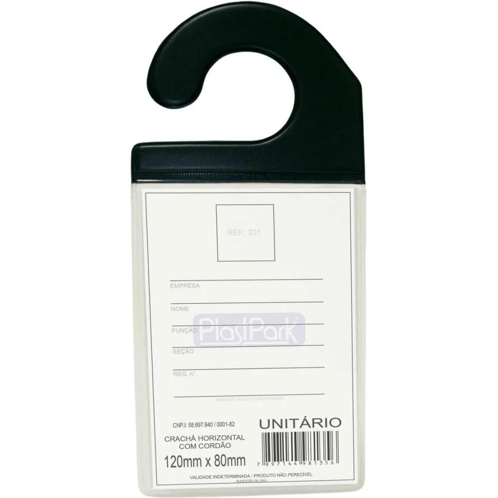 Cracha Automotivo C/Gancho Preto 9 X 13 Cm. Romitec (Pct.c/10) - imagem 3
