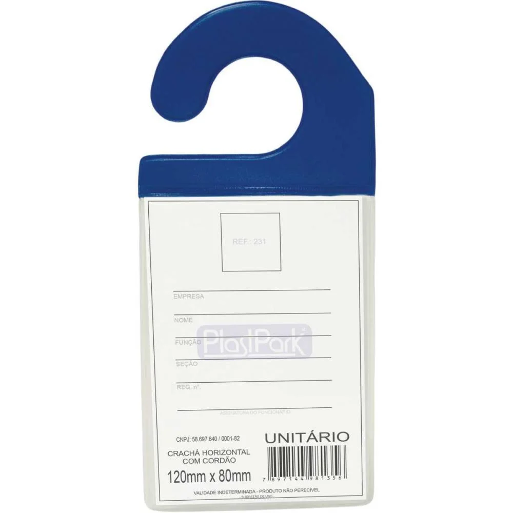 Cracha Automotivo C/Gancho Azul 9 X 13 Cm. Romitec (Pct.c/10) - imagem 3