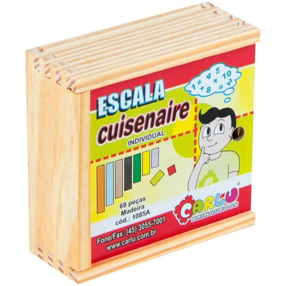Brinquedo Pedagogico Escala Cuisenaire Indiv.68Pcs Carlu (Unidade) - imagem 2