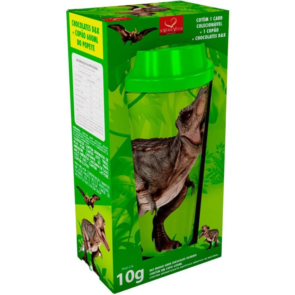 Doce Copao Dinossauro C/Surpr 600Ml Divino Kids (Unidade) - imagem 6