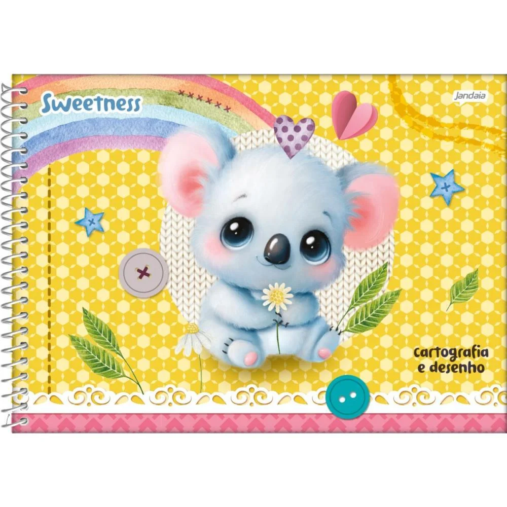 Caderno Desenho Univ Capa Dura Sweetness 80Fls. Jandaia (Pct.c/04) - imagem 4