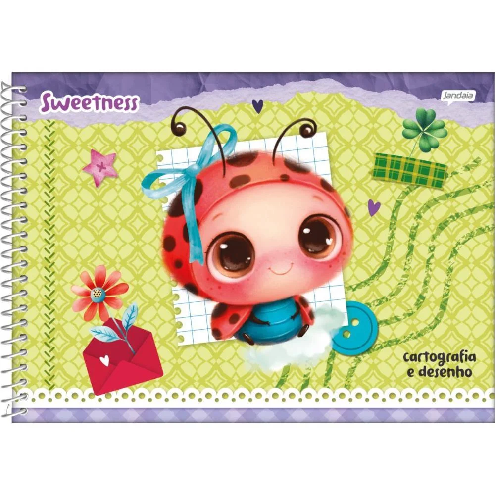 Caderno Desenho Univ Capa Dura Sweetness 80Fls. Jandaia (Pct.c/04) - imagem 5