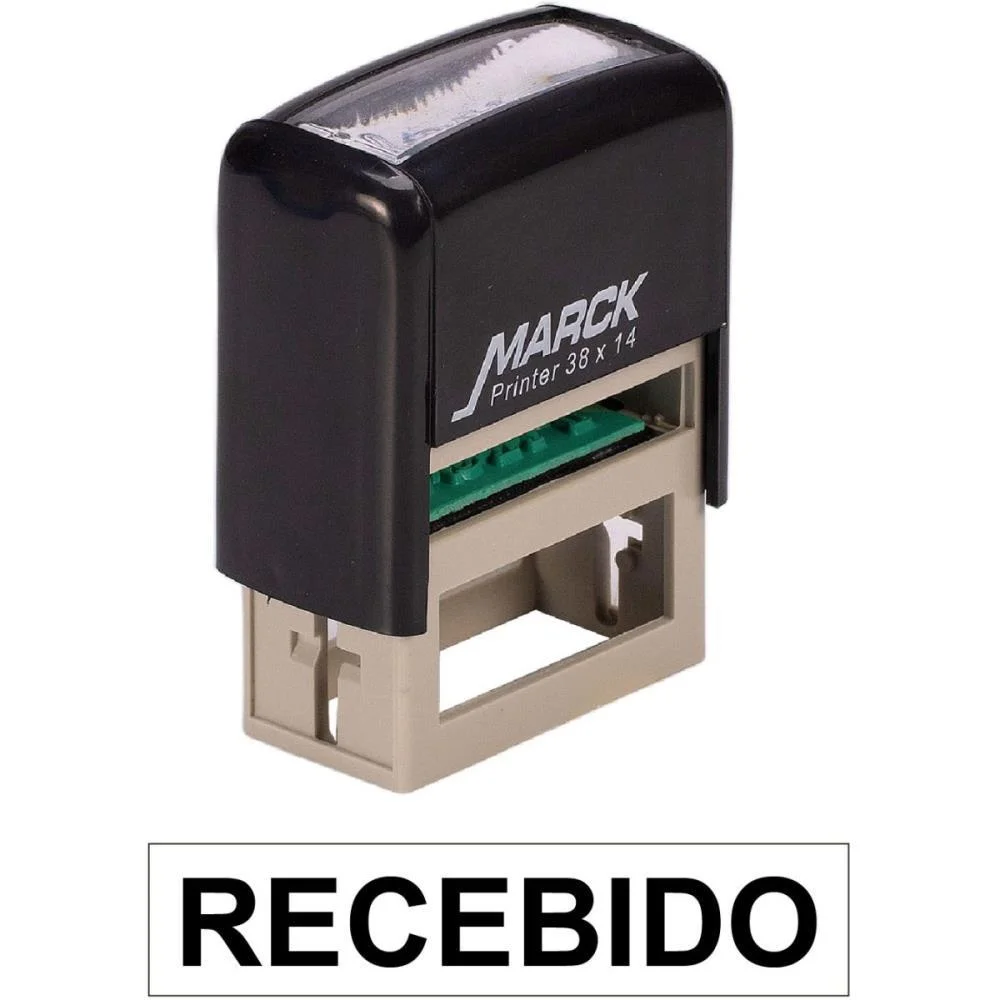 Carimbo Autoentintado Recebido Autom. 38X14Mm Pt Carbrink (Unidade) - imagem 3