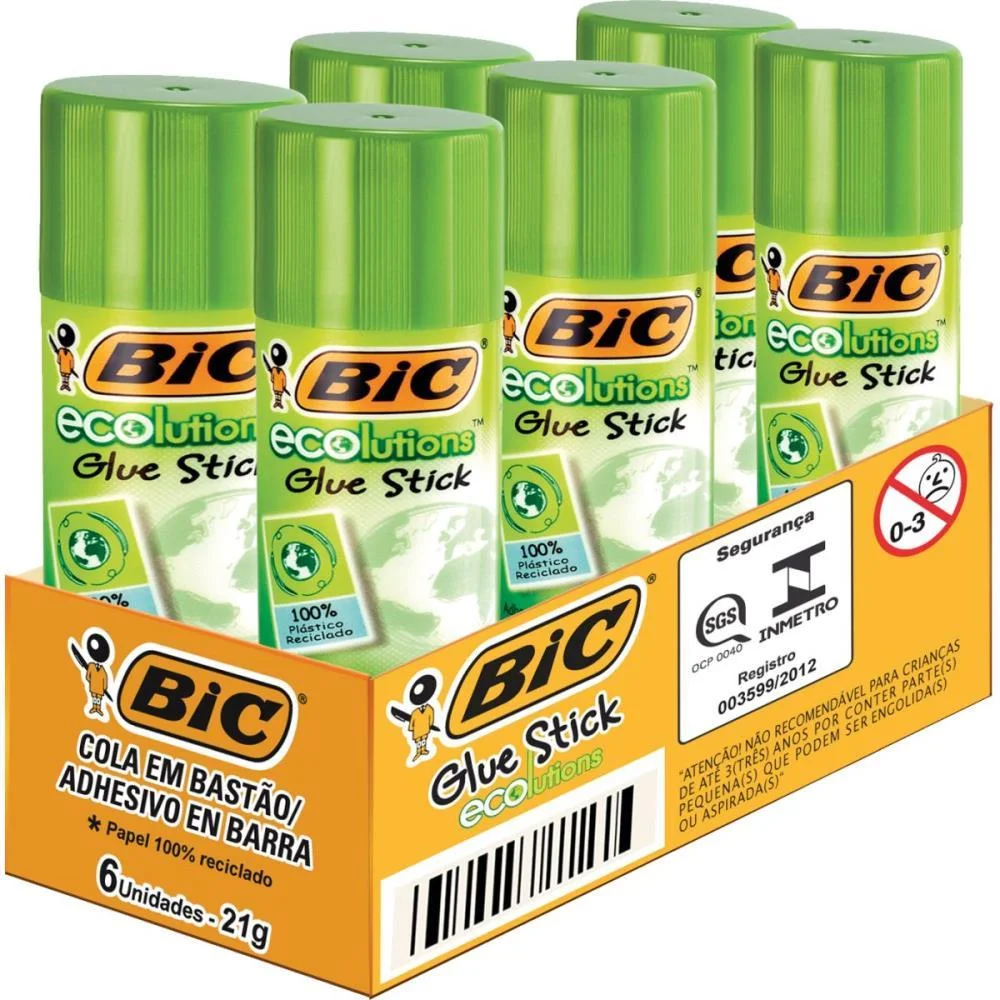 Cola Em Bastao Ecolutions 21G Bic (Pct.c/06) - imagem 3