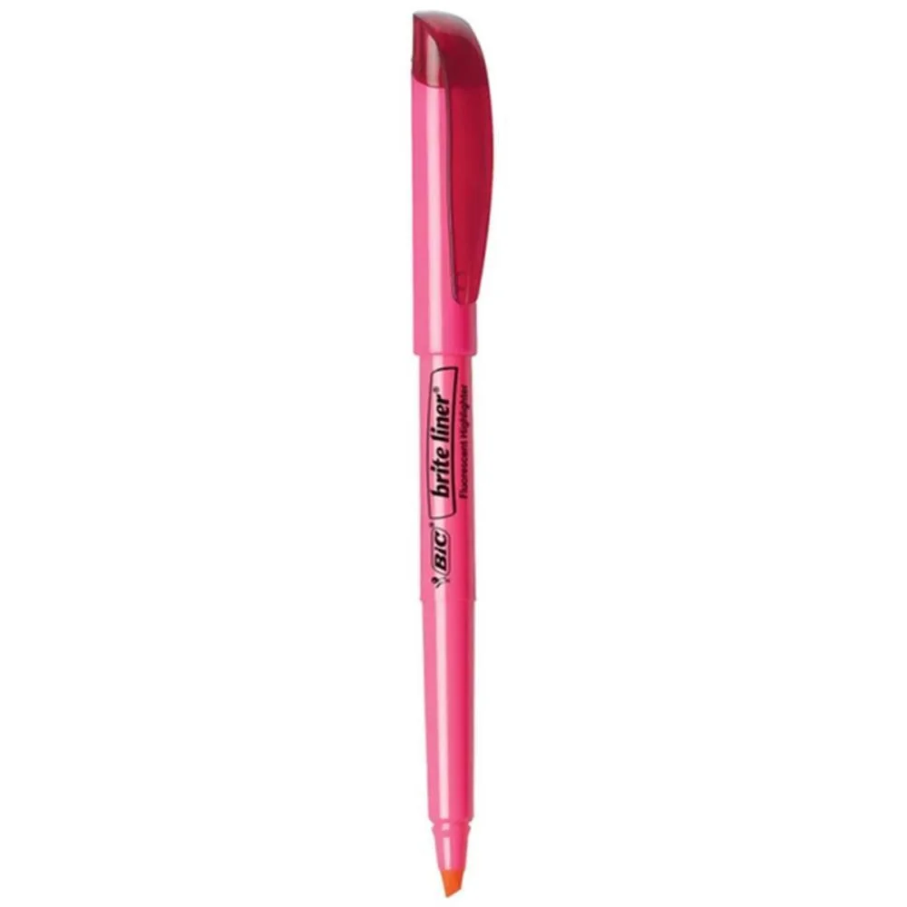 Caneta Marca Texto Marking Rosa Bic (Cx.c/12) - imagem 6