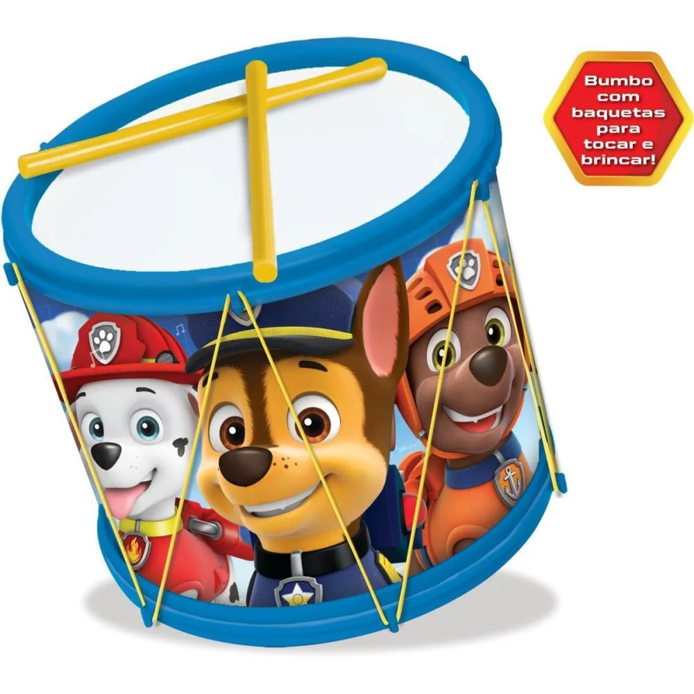 Instrumento Musical Patrulha Canina Bumbo Elka (Unidade) - imagem 3