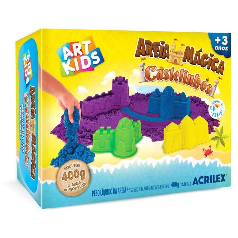 Massa Areia Castelos 400G Acrilex (Kit) - imagem 3