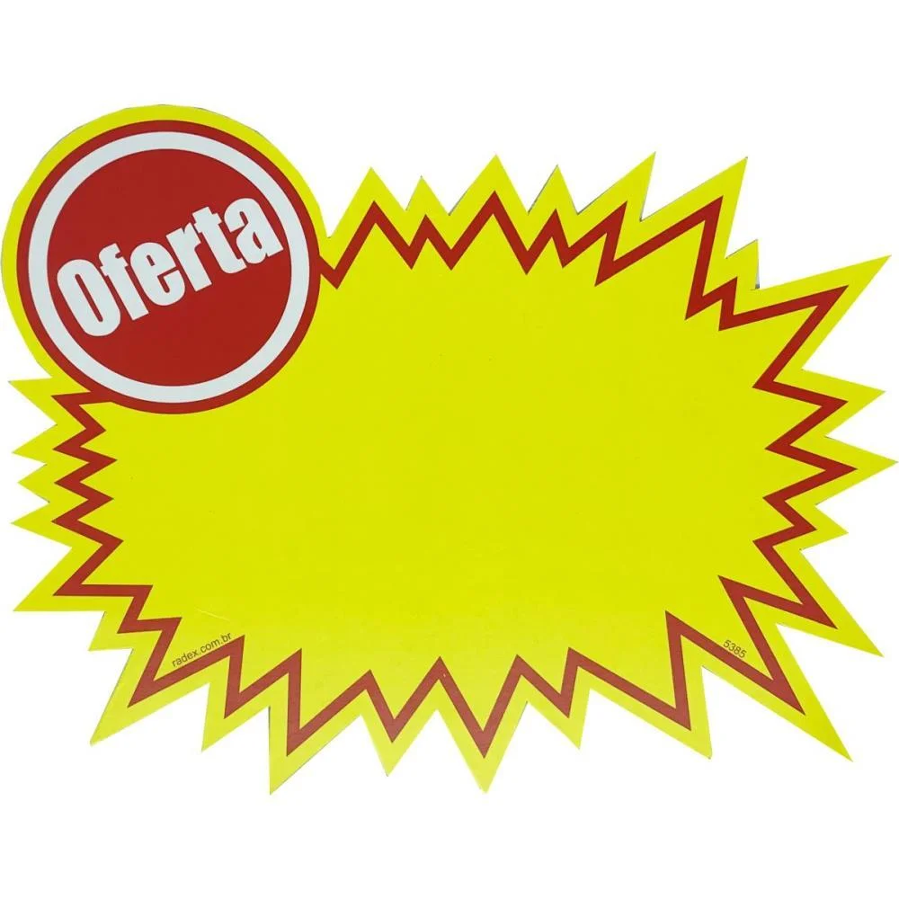 Cartaz Para Marcacao Splash Oferta S/Aba 12X19Cm Radex (Pct.c/25) - imagem 3