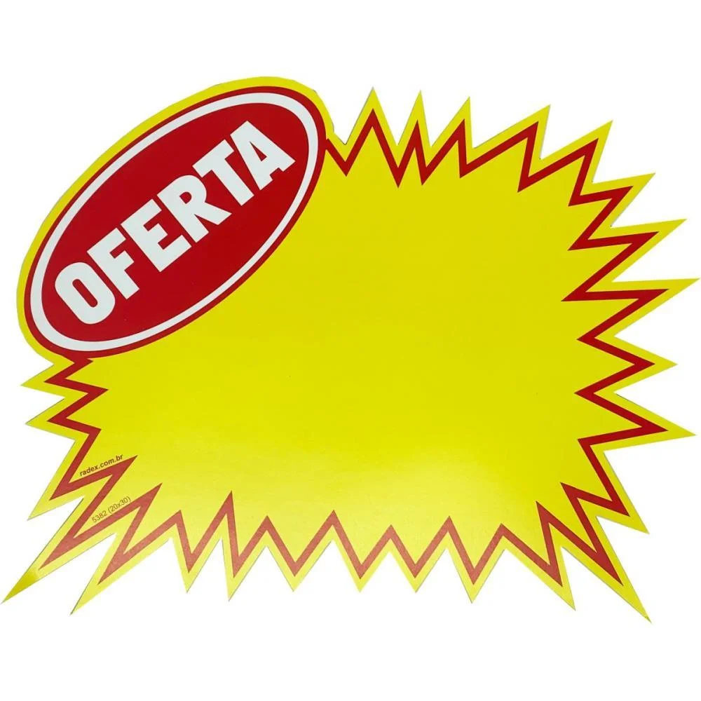 Cartaz Para Marcacao Splash Oferta S/Aba 20X30Cm Radex (Pct.c/25) - imagem 2