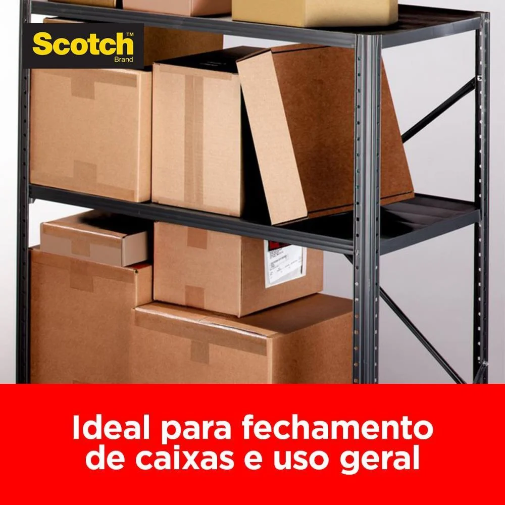 Fita Para Empacotamento Scotch 5802 Transp. 45Mmx45M. 3M (Pct.c/04) - imagem 6