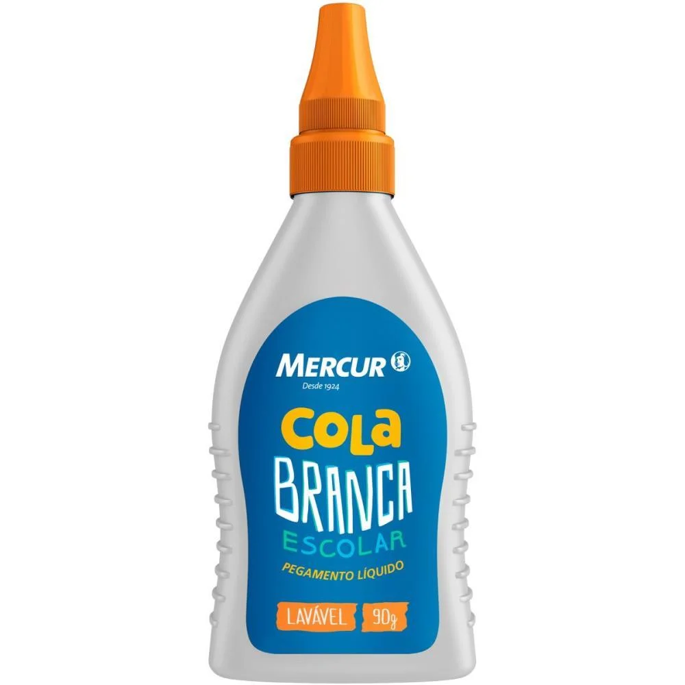 Cola Escolar 90G Branca Lavavel Mercur (Pct.c/06) - imagem 4