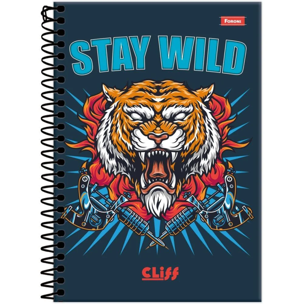 Caderno Espiral 1/4 Capa Dura Cliff Masculino 80Fls. Foroni (Pct.c/05) - imagem 3