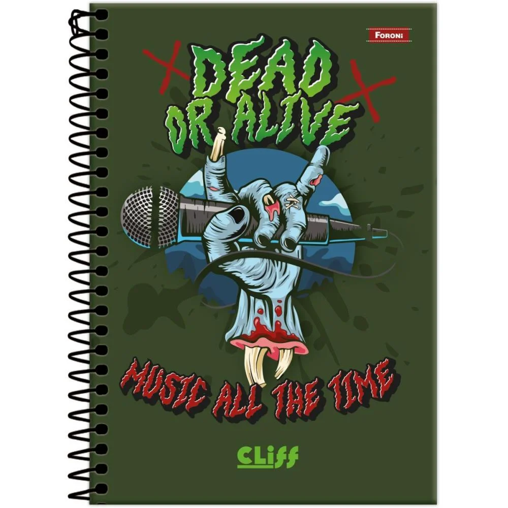Caderno Espiral 1/4 Capa Dura Cliff Masculino 80Fls. Foroni (Pct.c/05) - imagem 4