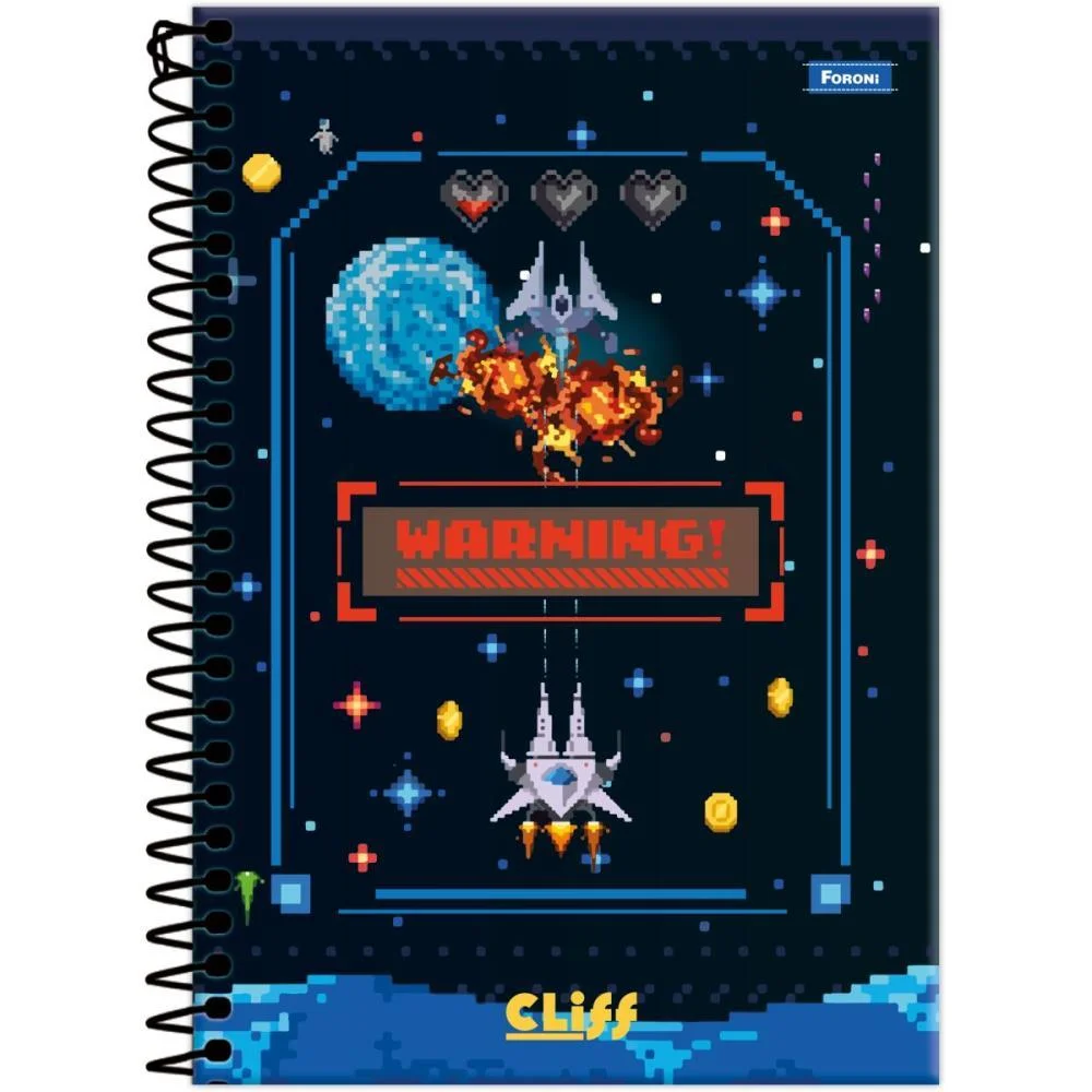 Caderno Espiral 1/4 Capa Dura Cliff Masculino 80Fls. Foroni (Pct.c/05) - imagem 5