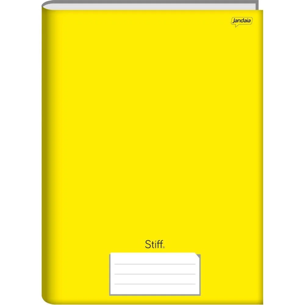 Caderno Brochura 1/4 Capa Dura Stiff 96 Folhas Amarelo Jandaia (Pct.c/05) - imagem 3