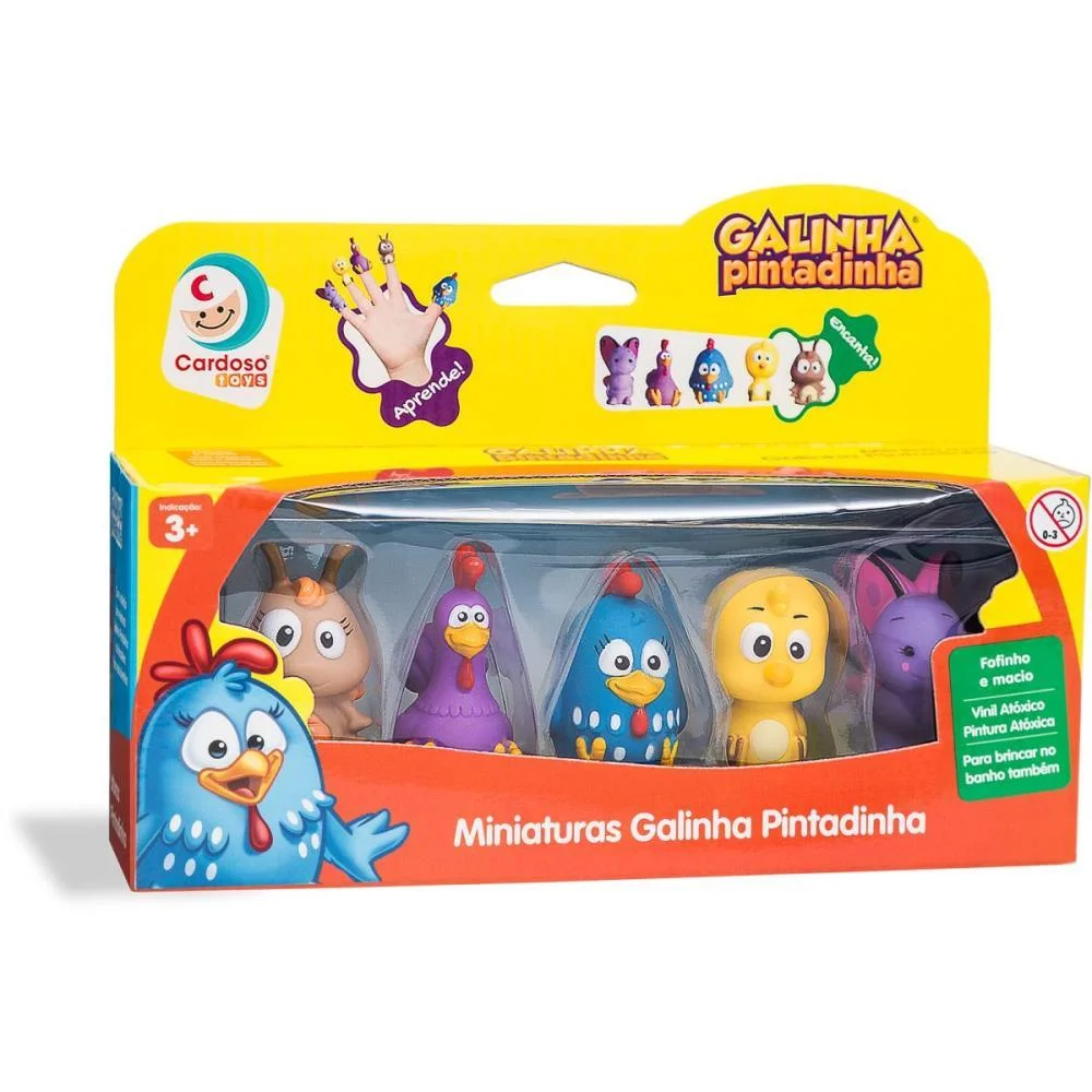 Boneco E Personagem Galinha Pintadinha Miniaturas Cardoso Toys (Unidade) - imagem 4